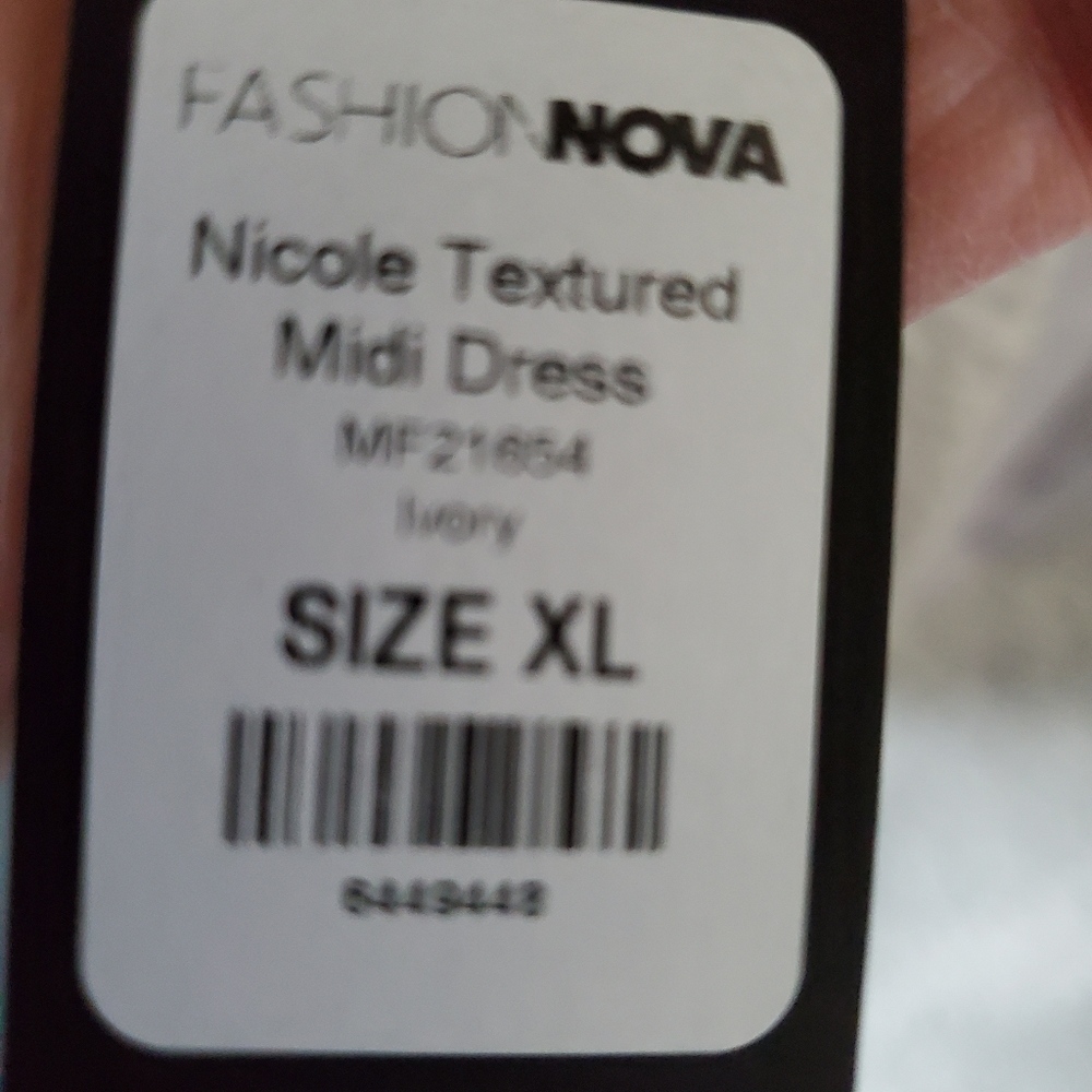 Fashion Nova  white strapless dress w mesh at bodice sz XL. - Picture 12 of 16